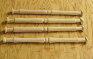Small Red Oak Spindles